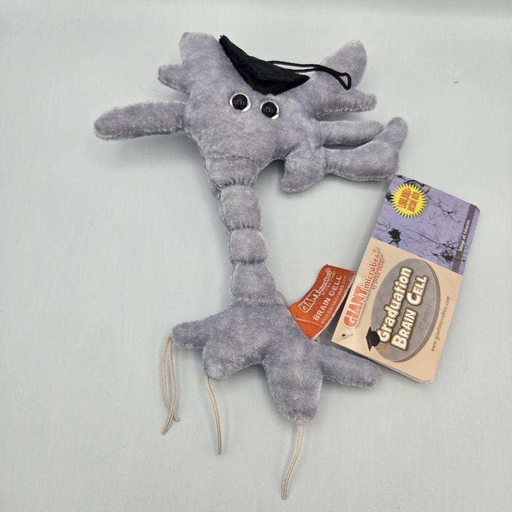 Giant Microbes GRADUATION BRAIN CELL Neuron Stuffed Plush Cap Tassel Gift